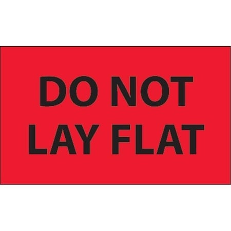 Tape Logic DL1088 3 X 5 In. - Do Not Lay Flat Fluorescent Red Labels - Roll Of 500